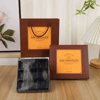 Boîte à chocolat pliable de style japonais à 9 compartiments, haut de gamme, faite à la main, cadeau de la Saint-Valentin, boîte vide pour la pâtisserie DIY, écologique
