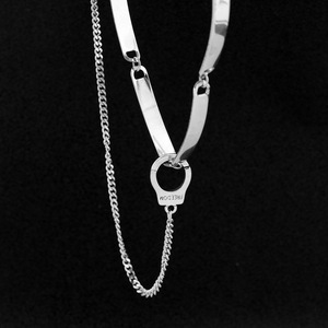 2026 New Simple Exquisite Design Chain Necklace Hiphop Style <b>Titanium</b> Steel Unisex's Collarbone Necklace Fashion Jewelry - Product Image 5