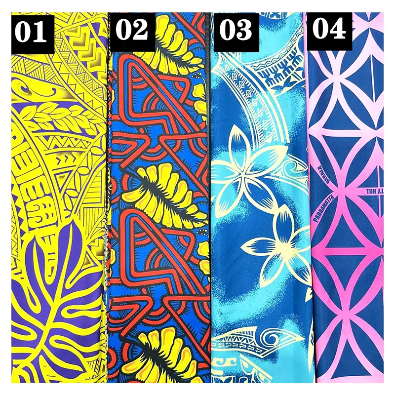 Hawaii Style Top Sell Custom Digital Polynesian Samoan Isand Fabric Prints with Fast Delivery