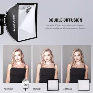 NEEWER 15.7 "x 15.7" Boîte à lumière pliable à installation rapide carrée avec diffuseurs/grille en nid d'abeille/sac, support Bowens compatible avec <span class=keywords><strong>Godox</strong></span> - Product Image 4