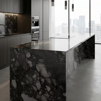 Losa de Mármol Gris Breccia Natural para Proyectos de Ingeniería Hotelera, Encimeras de Cocina, Muebles de Baño, Revestimiento de Paredes y Pisos