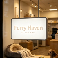Enseigne publicitaire personnalisée avec logo, boîte à lumière cubique illuminée, LED acrylique, rétroéclairée, étanche IP65, pour bâtiments de bureaux