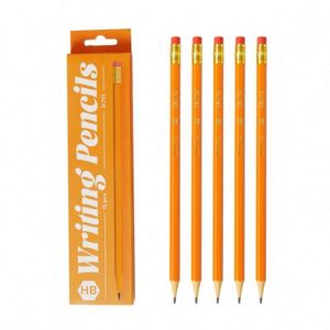 12 Pcs/Set Black Standard HB Hexagonal Plastic Body Pencils High Quality School Student Pencil Set Eraser Color Box Packaging - Product Image 6