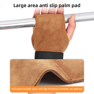 Poignée de maintien en similicuir pour poignet, réglable, pour haltères, barres, tractions et entraînement en salle de sport - Product Image 3
