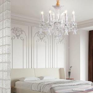 Décoration d'intérieur Lustre en cristal doré, chandelier à LED suspendu pour salon, lampe de plafond de luxe - Product Image 2