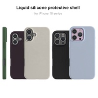 Pour iPhone 16 Pro Max Nouvelle coque de téléphone portable en silicone liquide véritable 100% de haute qualité résistante aux chutes pour iPhone 16 15 Pro Max