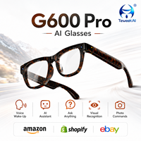 Lentes Inteligentes G600 Pro con Cámara, Bluetooth Inalámbrico, IA, Grabación de Video, Captura de Fotos, Tecnología de Asistente de Voz