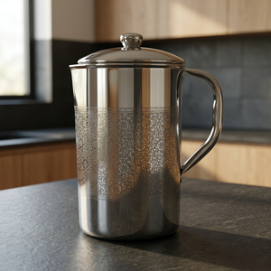 Stainless Steel Water Jug With Lid Classic Design Metal Drink Dispenser Reusable Bar <b>Accessory</b> - Product Image 3