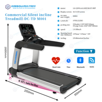 Caminadora Eléctrica de Alta Resistencia para Gimnasio, Caminadora Plegable para Ejercicio en Casa, Caminadora Comercial de 200 kg con Pantalla