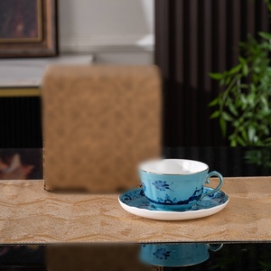 Hot Selling Italian Oriental Luxury European Style Blue fish plate Ceramic Tableware Series - Product Image 4