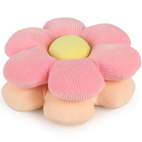 Grossiste Oreiller personnalisé coloré à fleurs douces Poupée en peluche à fleurs marguerites Tournesol Oreillers 3D Coussins de siège