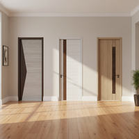Portes intérieures modernes en bois massif certifiées CE, en WPC et MDF, pour une maison