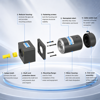 Motor de Engranajes de CA Reversible Compacto ZD 40W 5RK40GN-CM Monofásico 50/60Hz IP20 para Máquina de Embalaje con Banda Transportadora
