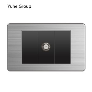 Prise murale universelle en aluminium brossé série 118, standard RJ45 RJ11, pour TV, LAN, satellite, ordinateur, prise et fiche avancées - Product Image 3