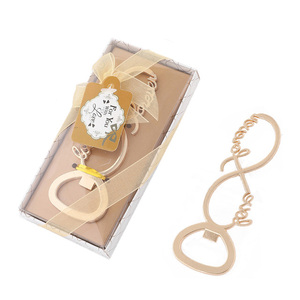 영원히 사랑 금속 병따개 결혼식 파티 호의 손님을위한 경품 기념품 반환 선물 독특한 숫자 모양 - Product Image 1