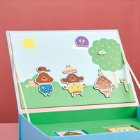Vente en gros de boîtes-cadeaux en forme de valise en carton de dessin animé mignon boîte-cadeau d'emballage verte d'anniversaire d'enfants