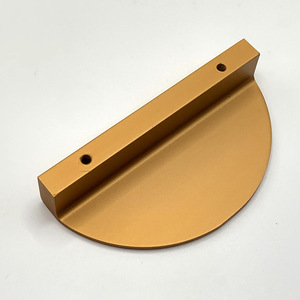 Aluminum Alloy Semi Circular Cabinet <b>Handle</b> Brushed Gold D4602A Minimalist Design For Cabinet <b>Doors</b> - Product Image 3