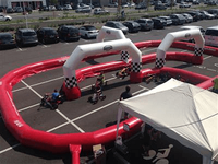 Quad gonflable professionnel personnalisé/Didi Car/Go Karts Track piste de course gonflable stimulante