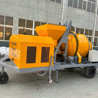 Bétonnière diesel avec pompe, capacité de 30 m3/h, certifiée CE, pour le coulage de fondations de bâtiments bas