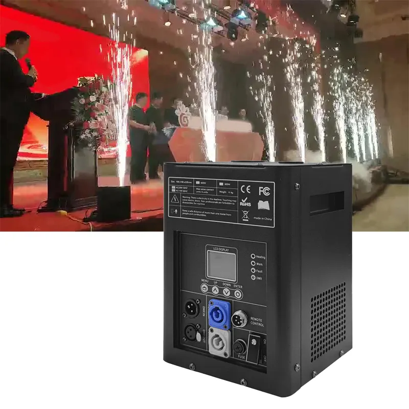 A mini máquina fria da faísca 500W encenam o fumo interno que faz o sistema frio do fogo de artifício para o clube do partido do casamento