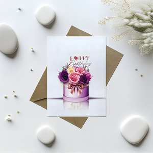 Carte-cadeau en papier du Vietnam Fleur Quilling faite à la main avec un motif de fleur d'impression numérique en relief 3D élégant - Product Image 2