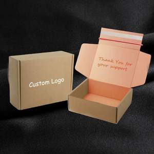 Custom Logo Brown Shipping <b>Boxes</b> Corrugated Mailer Gift Packaging Cardboard <b>Boxes</b> for for Small Business Black Big Paper Box - Product Image 3