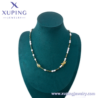X000985187 XUPING JEWELRY Ensemble collier et bracelet perlé, en acier inoxydable, cadeau de Noël tendance pour femmes