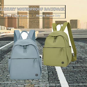 Sac à dos léger et élégant en nylon imperméable pour femme, grande capacité, couleur bonbon, conçu pour les adolescentes, usage quotidien, avec fermeture éclair - Product Image 2