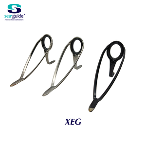 Seaguide Guide de pêche Anneau ovale Cadre en acier inoxydable Double pied Trolling Jig Spin and Casting Rod Sea and Boat Fishing 1PC - Product Image 1