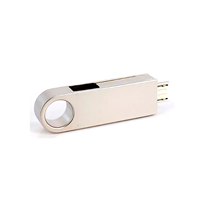 Clé USB rotative 2-en-1 OTG Type C USB-A en métal, USB 2.0, 16 Go, 32 Go, 64 Go, avec logo personnalisé, vente en gros en vrac, en stock