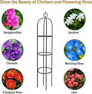 Vente <span class=keywords><strong>en</strong></span> gros d'usine, étagère à plantes à étages <span class=keywords><strong>pour</strong></span> jardin extérieur, 100% métal, robuste, antirouille, 6,3 pieds de haut, <span class=keywords><strong>pour</strong></span> toutes les plantes grimpantes - Product Image 5