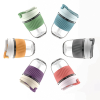Tasses sur mesure 360ml 12oz verre eau tasse à café à aller Premium voyage thé boisson Camping tasse avec paille