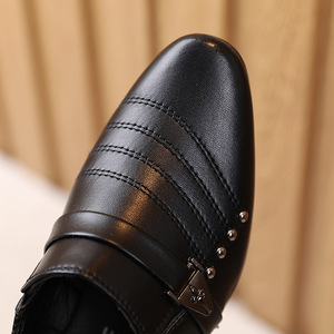 Venta al por mayor precio bajo negro Boys' Formal zapatos de cuero English Boys Performance Leather Shoe - Product Image 2