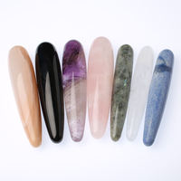 Consolador de Cuarzo Rosa en Forma de Pene para Masaje con Cristal Curativo Natural, Varas Yoni de Cristal para Mujer - Comprar Vara Yoni, Consolador de Cuarzo