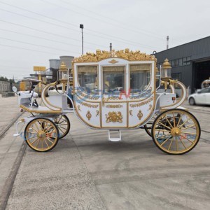 Carruaje de Boda Blanco 2026, Carruaje Real de Cenicienta, Transporte Especial, Carruaje Eléctrico con Caballos, Transporte Especial - Product Image 4