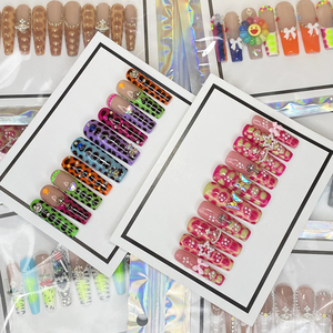 <span class=keywords><strong>Uñas</strong></span> Acrílicas Hechas a Mano 100%, Nuevo Modelo XXL Y2K, Pintadas a Mano, Reutilizables, Duraderas, <span class=keywords><strong>Uñas</strong></span> <span class=keywords><strong>de</strong></span> Alta Calidad, 10 <span class=keywords><strong>Uñas</strong></span> Postizas - Product Image 3