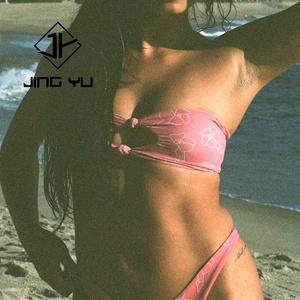 Trajes de Baño de Alta Calidad, Bikini Bandeau, Fabricante de Trajes de Baño Personalizados, Poliéster Reciclado, Impresión a Doble Cara - Product Image 5