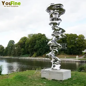 Art New Design Outdoor Garden Stainless Steel Metal Decoration Tornado Sculpture