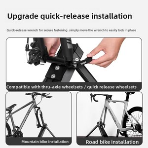 TOSUOD Soporte de Entrenamiento para <span class=keywords><strong>Bicicleta</strong></span> de Carretera con <span class=keywords><strong>Rodillo</strong></span> de Resistencia Magnética de Aluminio de 6 Velocidades, Plegable, para Uso Comercial y Doméstico en Interiores - Product Image 3
