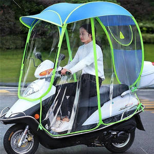 Revestimento preto colorido Motocicleta Car Canopy <span class=keywords><strong>Cover</strong></span> pára-brisas Sunshade Bicicleta elétrica Scooter Umbrella - Product Image 2