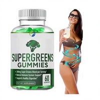 Ausreson OEM Superfood SuperGreens Supplément de soutien immunitaire Légumes Fruits Gummy Moringa Super Greens Gummies