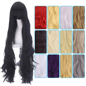<span class=keywords><strong>Perruque</strong></span> de cosplay anime pour <span class=keywords><strong>femme</strong></span>, cheveux longs bouclés, style européen et américain, raie au milieu, volumineuse, résistante aux hautes températures - Product Image 1