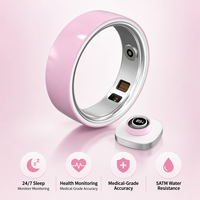 Bague connectée : Suivi de la fréquence cardiaque, de l'oxygène sanguin et du sommeil 24h/24, 7j/7 – Moniteur de santé, VRC, Stress, Cycle féminin, Contrôle gestuel, Android, iOS