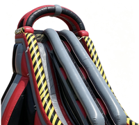 Toboggan gonflable géant commercial pour parc d'attractions extérieur, toboggan aquatique et sec gonflable pour la location événementielle