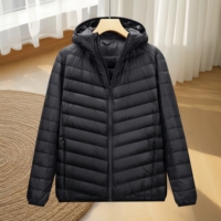Veste en duvet pour homme sur mesure, grande taille, légère, confortable et chaude, veste à capuche en duvet, veste décontractée d'hiver, coupe-vent