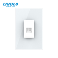 Prise murale réseau RJ45 Cat6 LIVOLO US 119*78mm, module fonctionnel 22.5x45mm, prise Ethernet Gigabit pour maison intelligente et bureau