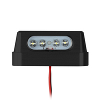 Feu arrière de moto 4 LED blanc homologué E8 12V IP65 étanche ABS noir – Remplacement direct usine