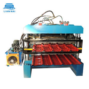 Lian Nai Hochwertige automatische Doppelschicht-Metallblech farbe Stahldach walzen form maschine - Product Image 1