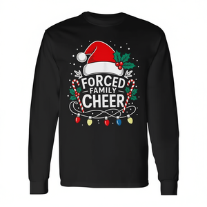 Camiseta de manga larga Forced Family Cheer para las fiestas navideñas - Product Image 2