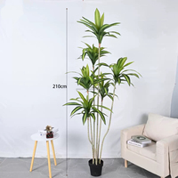 Bonsaï artificiel en bois brésilien, plante verte décorative sur pied, pot de fleurs pour intérieur, aménagement paysager de fenêtre, décoration de maison
